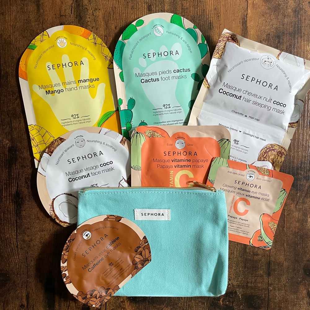 Sephora Skincare Mask Collection with Aqua Pouch